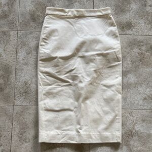 J.Crew No 3 Cream Pencil Skirt